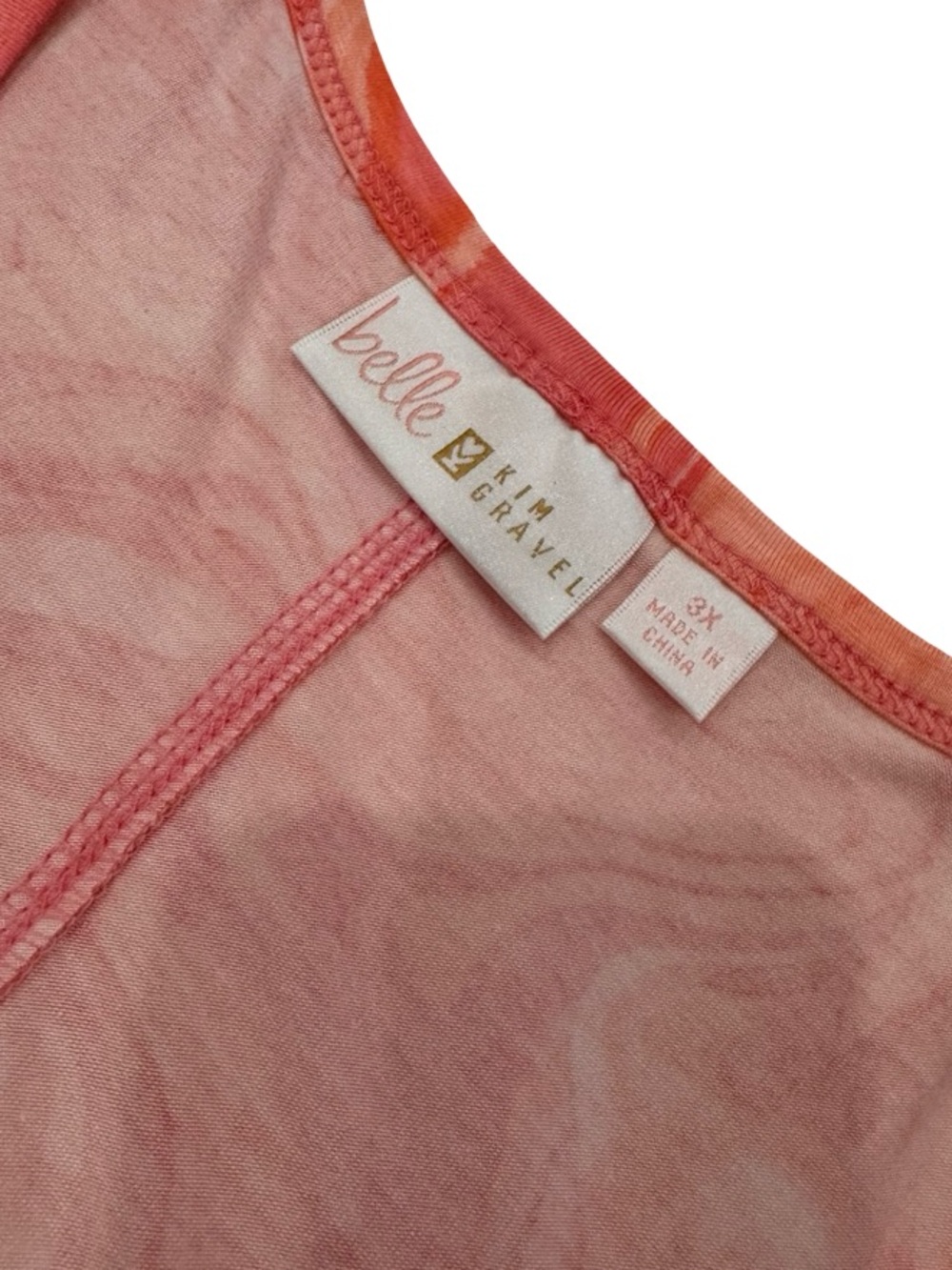 Belle by Kim Gravel Coral Pink Marble Maxi Dress - Picture 7 of 11
